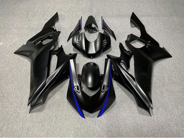 Acentos En Negro Mate & Azul 17-21 R6 Carenados Moto Acentos En Negro Mate & Azul 17-21 R6 Carenados Moto