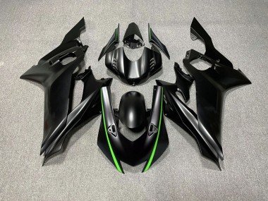Acentos En Negro Mate & Verde 17-21 R6 Carenados Moto
