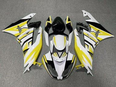 Amarillo Blanco & Negro Zag 09-12 ZX6R Carenados Moto