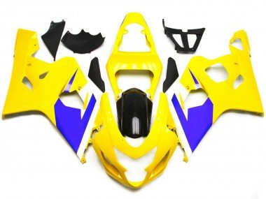 Amarillo Brillante & Azul Vibrante Personalizado 04-05 GSXR 600-750 Carenados Moto