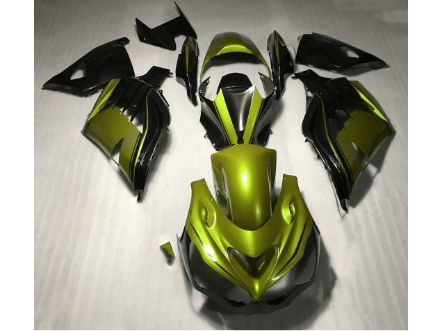 Amarillo Brillante & Negro 12-21 ZX14R Carenados Moto