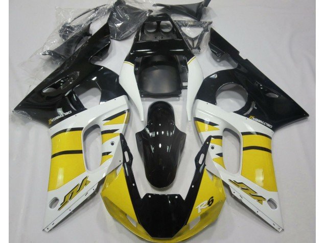 Amarillo Brillante & Negro 98-02 R6 Carenados Moto Amarillo Brillante & Negro 98-02 R6 Carenados Moto