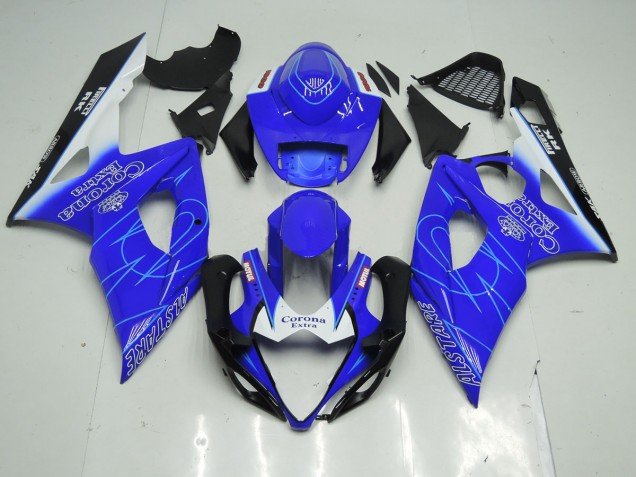 Azul & Blanco Corona 05-06 GSXR 1000 Carenados Moto Azul & Blanco Corona 05-06 GSXR 1000 Carenados Moto