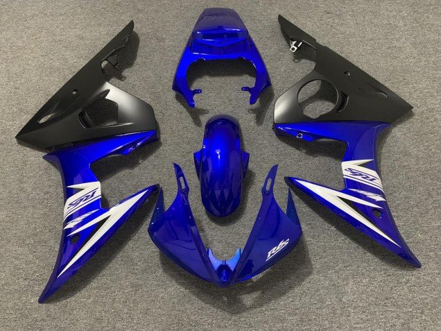 Azul Blanco & Negro Mate 03-04 R6 Carenados Moto