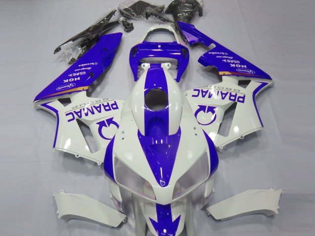 Azul & Blanco Personalizado 05-06 CBR600RR Carenados Moto Azul & Blanco Personalizado 05-06 CBR600RR Carenados Moto