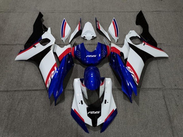 Azul Blanco & Rojo 17-21 R6 Carenados Moto Azul Blanco & Rojo 17-21 R6 Carenados Moto