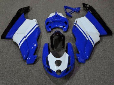 Azul Brillante & Blanco 03-04 Ducati 749 999 Carenados Moto