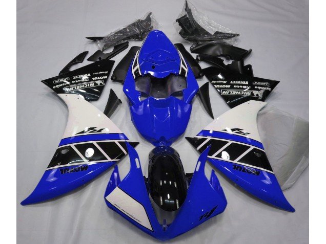 Azul Brillante Blanco & Negro 12-14 R1 Carenados Moto Azul Brillante Blanco & Negro 12-14 R1 Carenados Moto