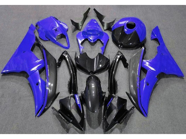 Azul Brillante & Fibra De Carbono 08-16 R6 Carenados Moto Azul Brillante & Fibra De Carbono 08-16 R6 Carenados Moto