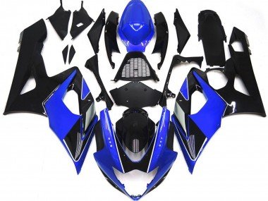 Azul Brillante & Negro 05-06 GSXR 1000 Carenados Moto