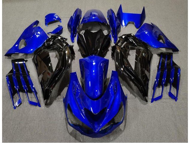 Azul Brillante & Negro 12-21 ZX14R Carenados Moto Azul Brillante & Negro 12-21 ZX14R Carenados Moto