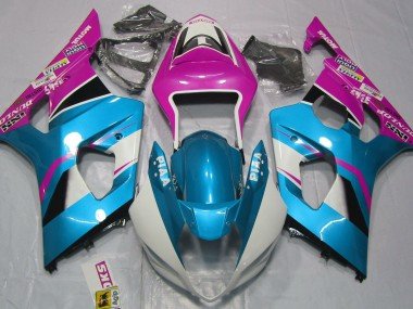 Azul Brillante & Negro Mate 03-04 GSXR 1000 Carenados Moto