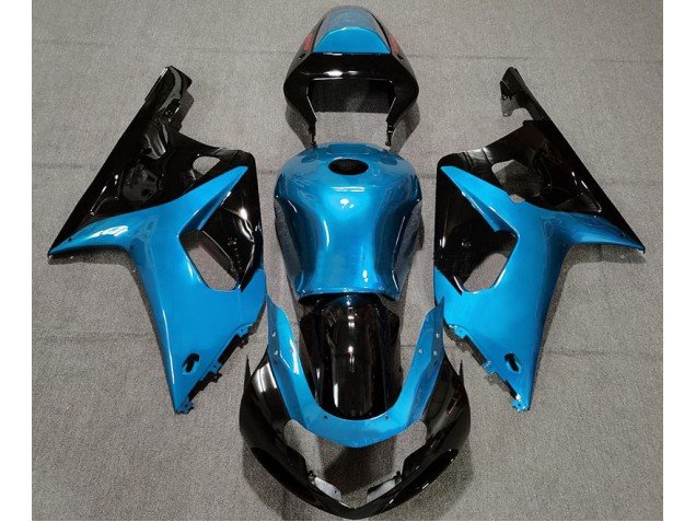 Azul Claro Brillante & Negro 01-03 GSXR 600-750 Carenados Moto Azul Claro Brillante & Negro 01-03 GSXR 600-750 Carenados Moto