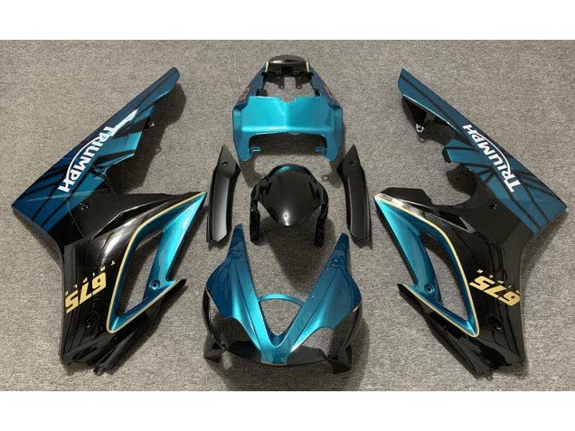 Azul Claro Brillante & Negro 09-12 Daytona 675 Carenados Moto Azul Claro Brillante & Negro 09-12 Daytona 675 Carenados Moto