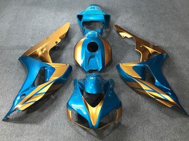 Azul Claro & Dorado 06-07 CBR1000RR Carenados Moto