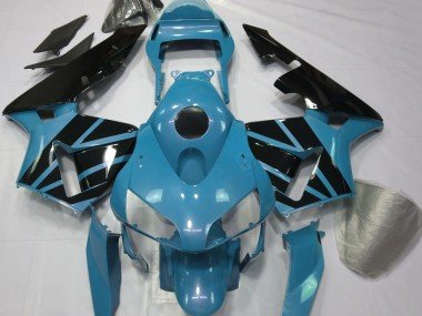 Azul Claro & Negro Brillante 03-04 CBR600RR Carenados Moto