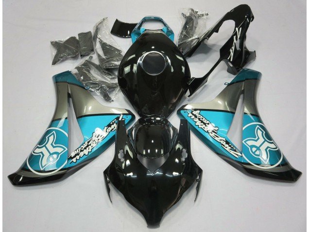 Azul Claro Sobre Negro Personalizado 08-11 CBR1000RR Carenados Moto Azul Claro Sobre Negro Personalizado 08-11 CBR1000RR Carenados Moto