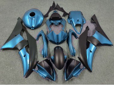 Azul Eléctrico & Negro Mate 08-16 R6 Carenados Moto
