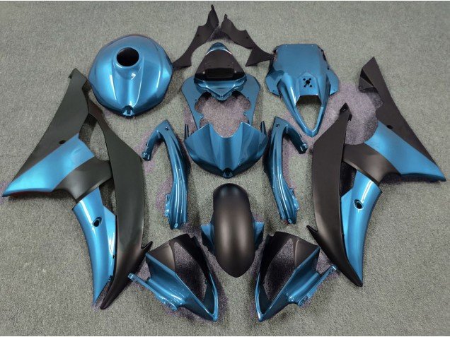 Azul Eléctrico & Negro Mate 08-16 R6 Carenados Moto Azul Eléctrico & Negro Mate 08-16 R6 Carenados Moto