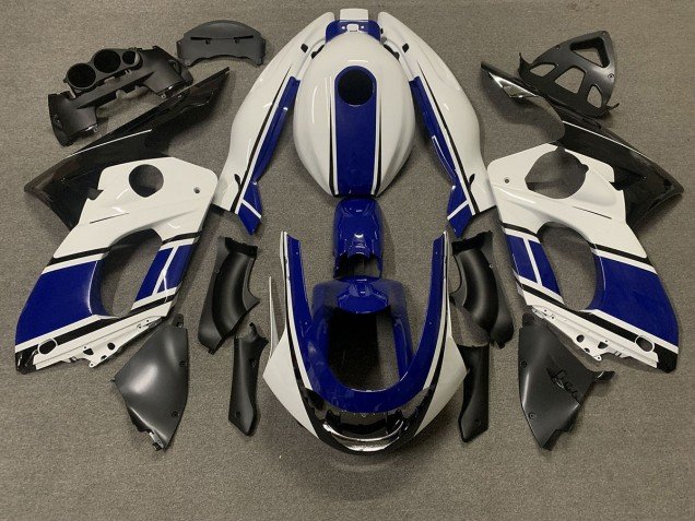 Azul Oscuro & Blanco 98-07 YZF600 Carenados Moto