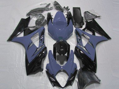 Azul Oscuro & Negro 07-08 GSXR 1000 Carenados Moto