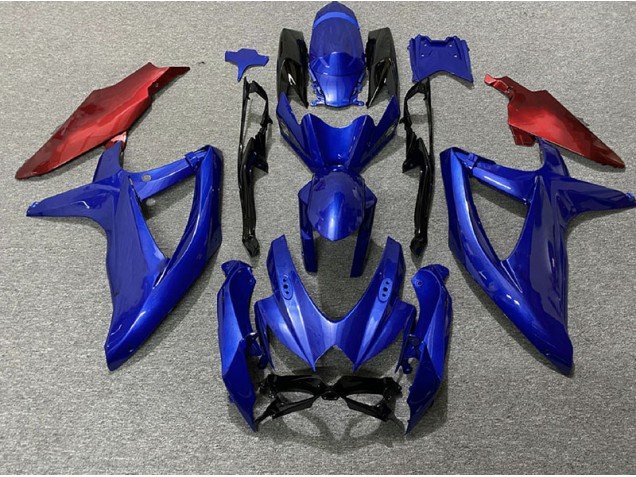 Azul Oscuro & Rojo 08-10 GSXR 600-750 Carenados Moto Azul Oscuro & Rojo 08-10 GSXR 600-750 Carenados Moto