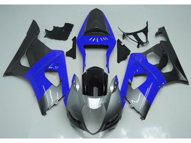 Azul Plata & Negro 03-04 GSXR 1000 Carenados Moto Azul Plata & Negro 03-04 GSXR 1000 Carenados Moto