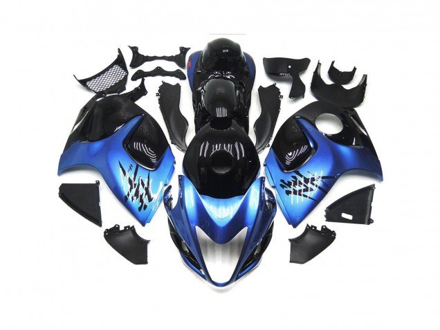 Azul Profundo Con Negro Personalizado 08-20 GSXR 1300 Carenados Moto Azul Profundo Con Negro Personalizado 08-20 GSXR 1300 Carenados Moto