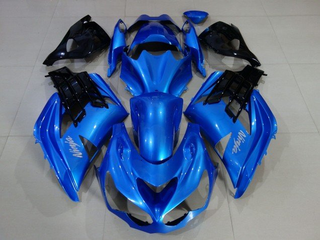 Azul Vibrante & Negro Brillante 12-21 ZX14R Carenados Moto