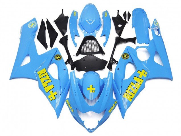 Blanco Azul Con Amarillo Rizla 05-06 GSXR 1000 Carenados Moto Blanco Azul Con Amarillo Rizla 05-06 GSXR 1000 Carenados Moto