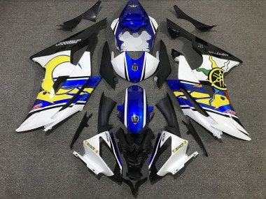 Blanco & Azul Personalizado 08-16 R6 Carenados Moto