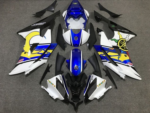 Blanco & Azul Personalizado 08-16 R6 Carenados Moto Blanco & Azul Personalizado 08-16 R6 Carenados Moto