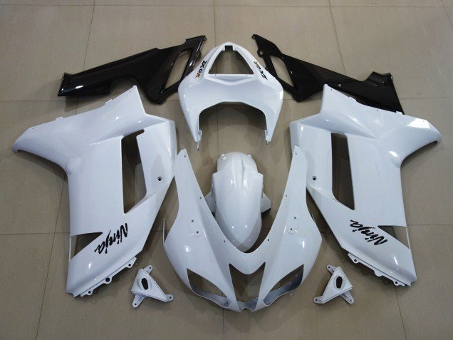 Blanco Brillante 07-08 ZX6R Carenados Moto Blanco Brillante 07-08 ZX6R Carenados Moto