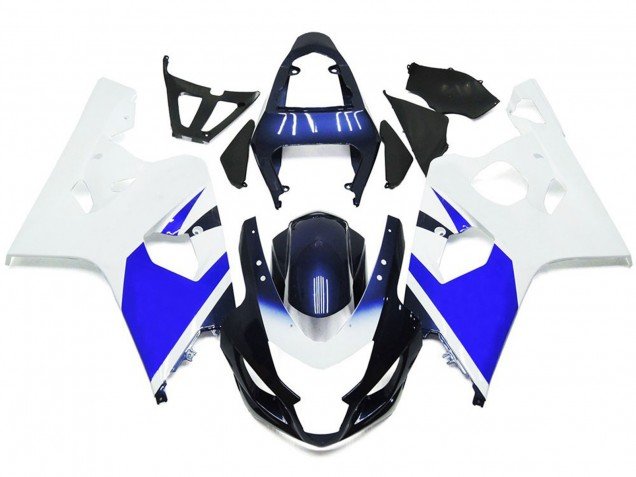 Blanco Brillante & Azul 04-05 GSXR 600-750 Carenados Moto Blanco Brillante & Azul 04-05 GSXR 600-750 Carenados Moto