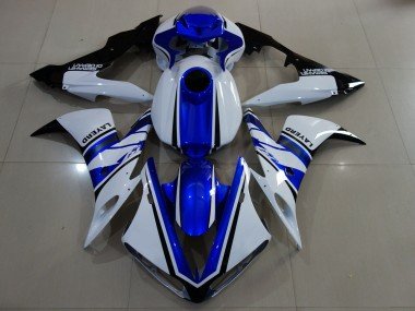 Blanco Brillante & Azul 04-06 R1 Carenados Moto