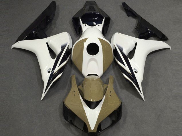 Blanco Brillante Bronceado Negro 06-07 CBR1000RR Carenados Moto