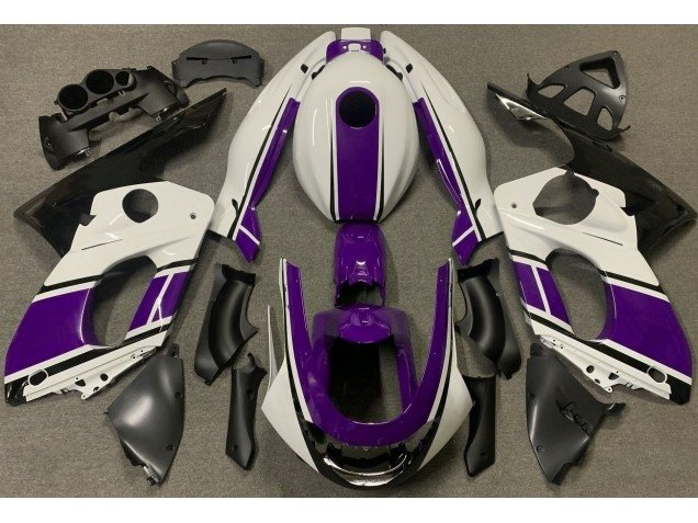 Blanco Brillante & Morado Oscuro 98-07 YZF600 Carenados Moto Blanco Brillante & Morado Oscuro 98-07 YZF600 Carenados Moto