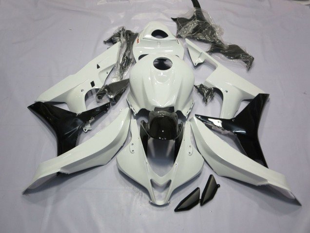 Blanco Brillante & Negro 07-08 CBR600RR Carenados Moto