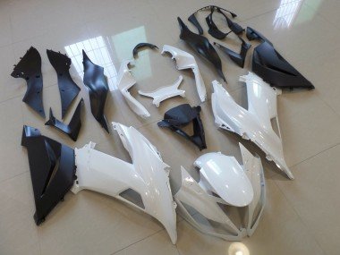 Blanco Brillante Negro 13-18 ZX6R Carenados Moto