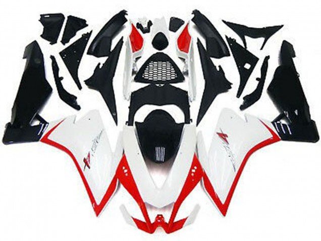 Blanco Brillante & Rojo 10-15 RSV4 1000 Carenados Moto