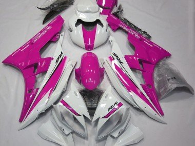 Blanco Brillante & Rosa 06-07 R6 Carenados Moto