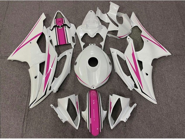 Blanco Brillante & Rosa 08-16 R6 Carenados Moto Blanco Brillante & Rosa 08-16 R6 Carenados Moto