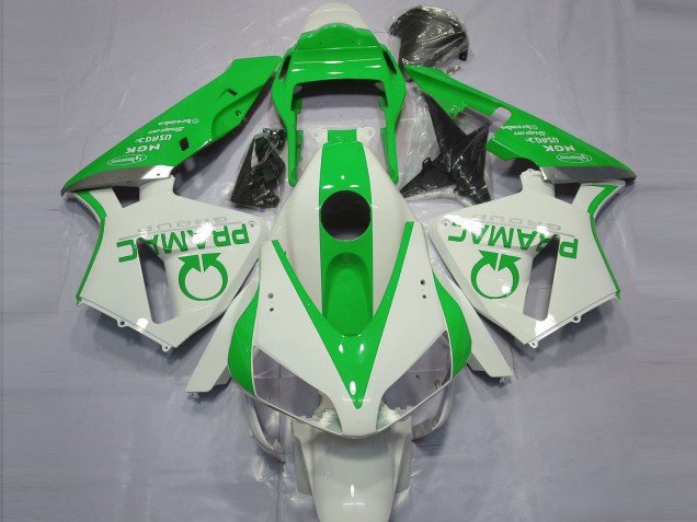 Blanco Brillante & Verde Pramac 03-04 CBR600RR Carenados Moto Blanco Brillante & Verde Pramac 03-04 CBR600RR Carenados Moto