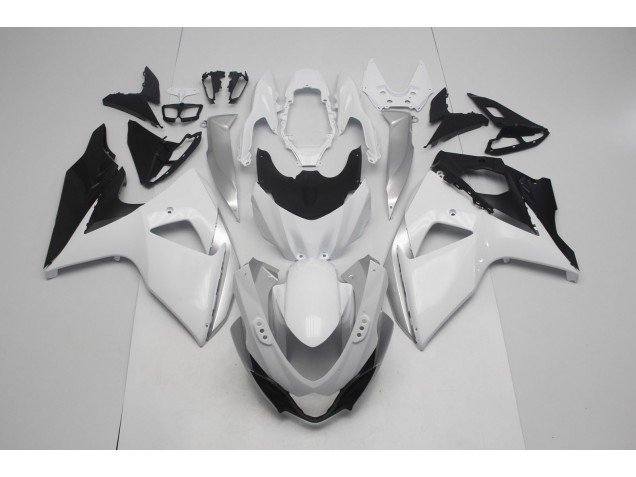 Blanco Brillo & Plata 09-16 GSXR 1000 Carenados Moto Blanco Brillo & Plata 09-16 GSXR 1000 Carenados Moto