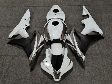 Blanco Grafito & Negro 07-08 CBR600RR Carenados Moto
