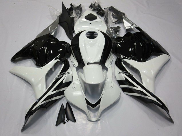 Blanco & Negro Brillante 09-12 CBR600RR Carenados Moto