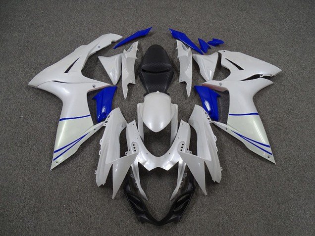 Blanco Perla & Azul Oscuro 11-24 GSXR 600-750 Carenados Moto Blanco Perla & Azul Oscuro 11-24 GSXR 600-750 Carenados Moto