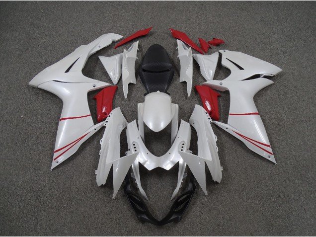 Blanco Perla & Rojo 11-24 GSXR 600-750 Carenados Moto Blanco Perla & Rojo 11-24 GSXR 600-750 Carenados Moto