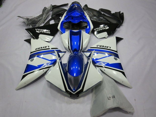 Blanco Plateado Yamalube 12-14 R1 Carenados Moto Blanco Plateado Yamalube 12-14 R1 Carenados Moto