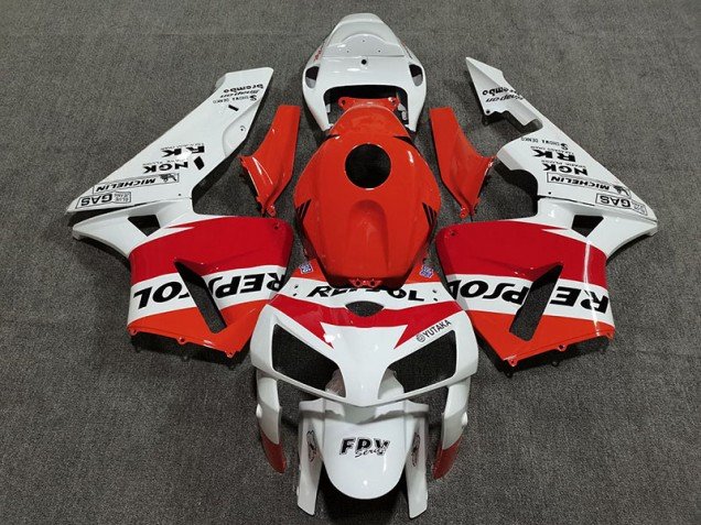 Blanco Rojo & Naranja Repsol 05-06 CBR600RR Carenados Moto Blanco Rojo & Naranja Repsol 05-06 CBR600RR Carenados Moto